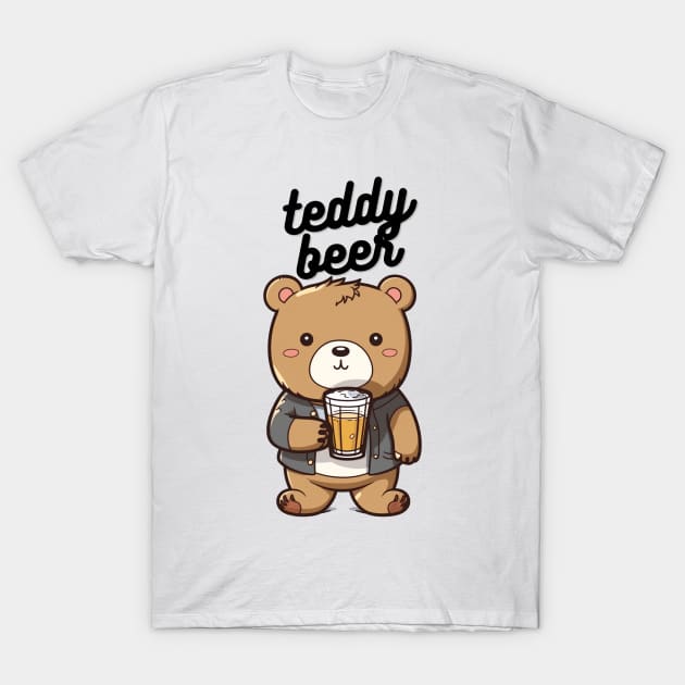 Teddy Beer, Adult Cute Design T-Shirt by FrenArt